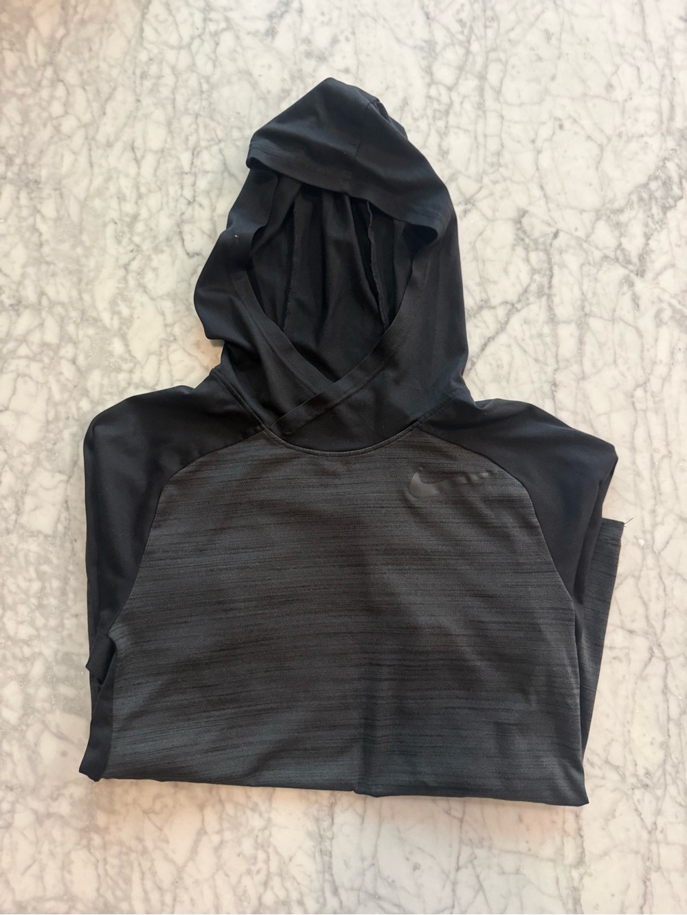 Nike Men’s Black Hooded Zip-Up Sweater